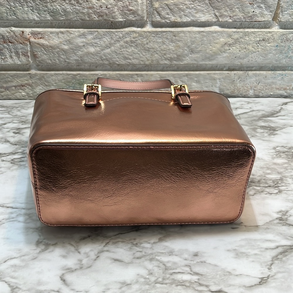 Michael Kors Jet Set Travel Extra-Small Metallic Top-Zip Tote Bag NWT - Picture 14 of 16